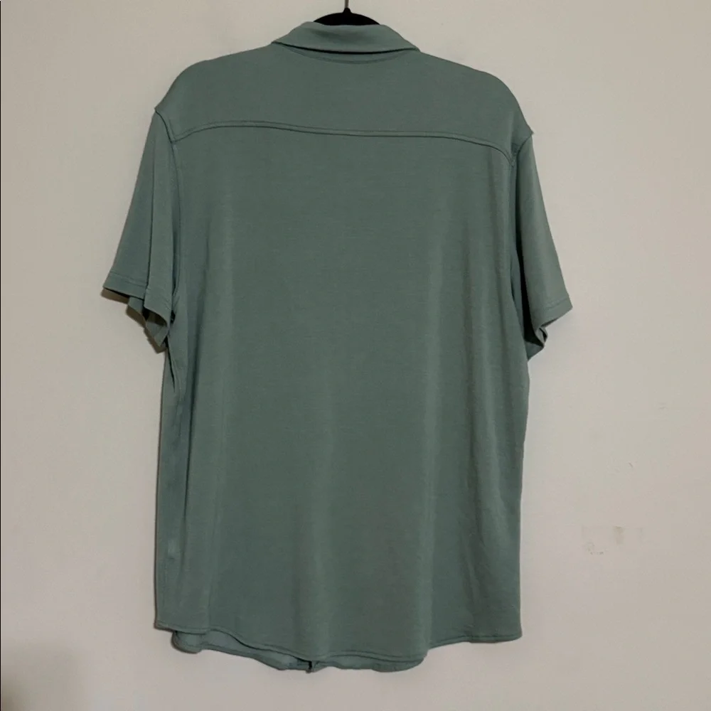 Daniel Hechter sage green Button Down Shirt Mens L casual soft stretchy casual - Picture 3 of 6
